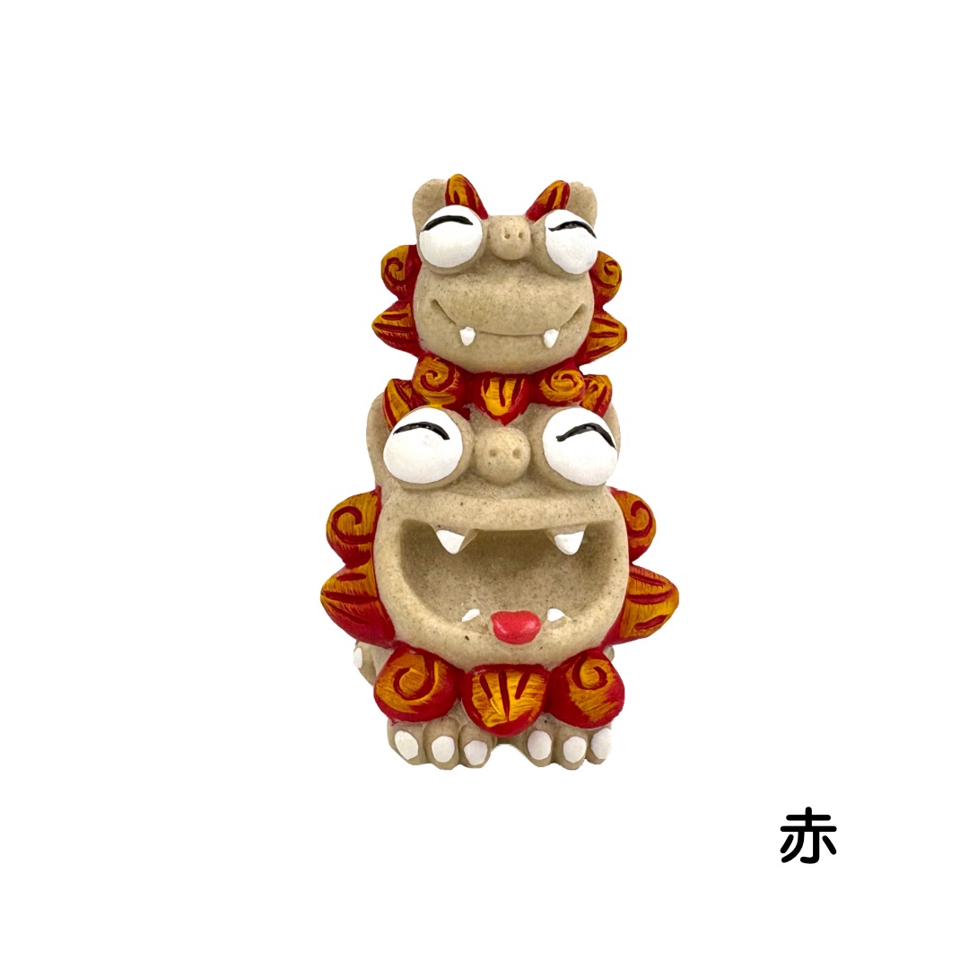 大笑い親子シーサー(8.4cm)