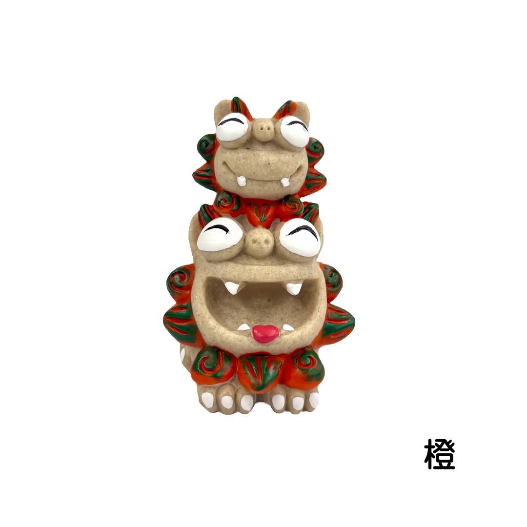 大笑い親子シーサー(8.4cm)