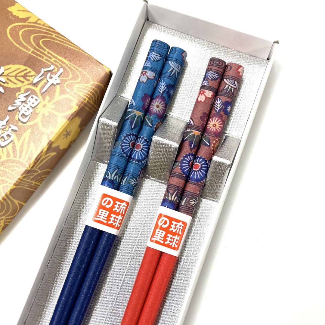 沖縄柄夫婦箸(沖縄柄)