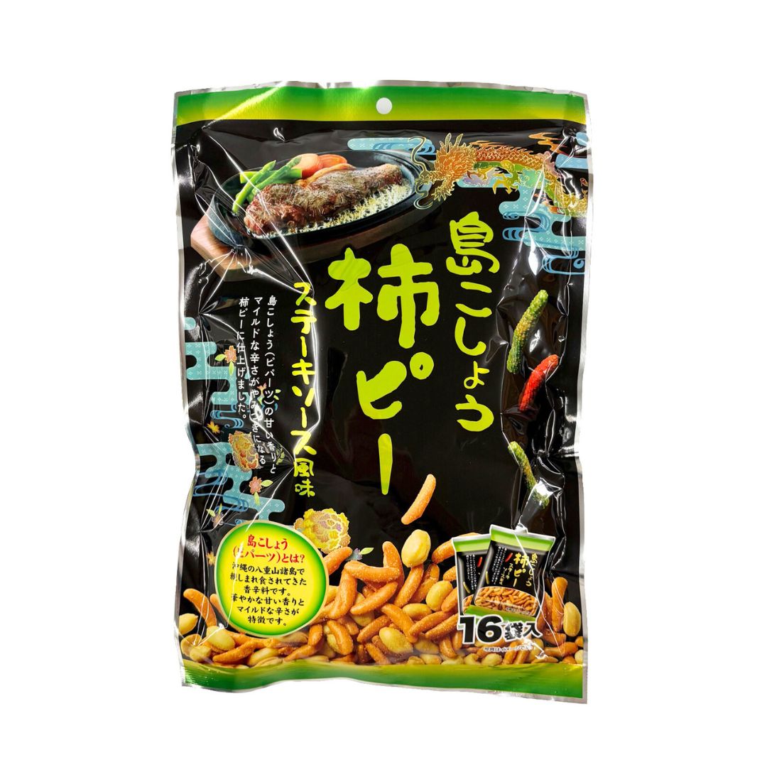 島こしょう柿ピー/ステーキソース風味(16袋入)