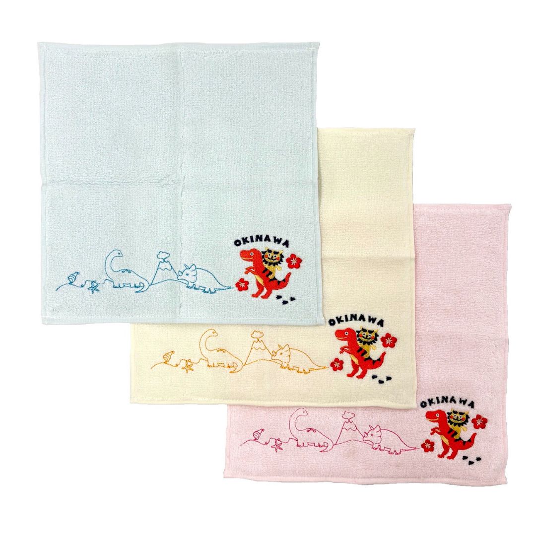 OKINAWAシーサー恐竜撚糸ミニタオル