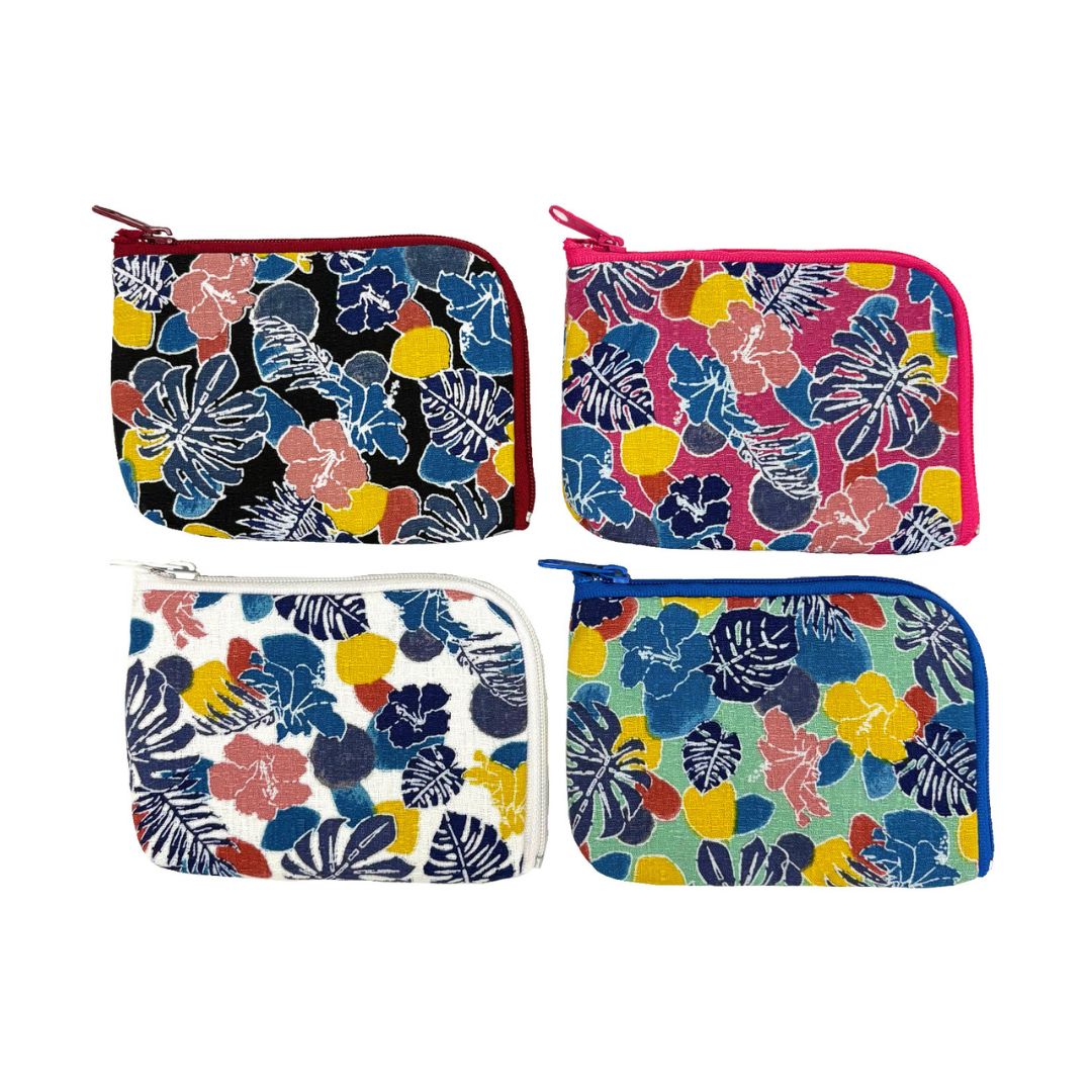 水彩紅型L型ポーチ