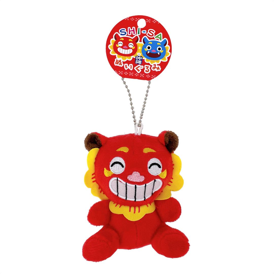 シーサー ぬいぐるみキーホルダー/赤(小)