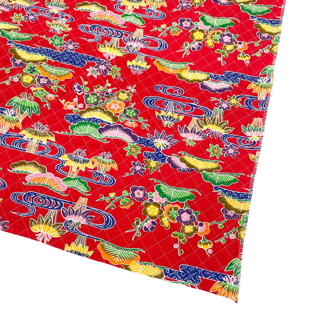 紅型キルト切売/赤色