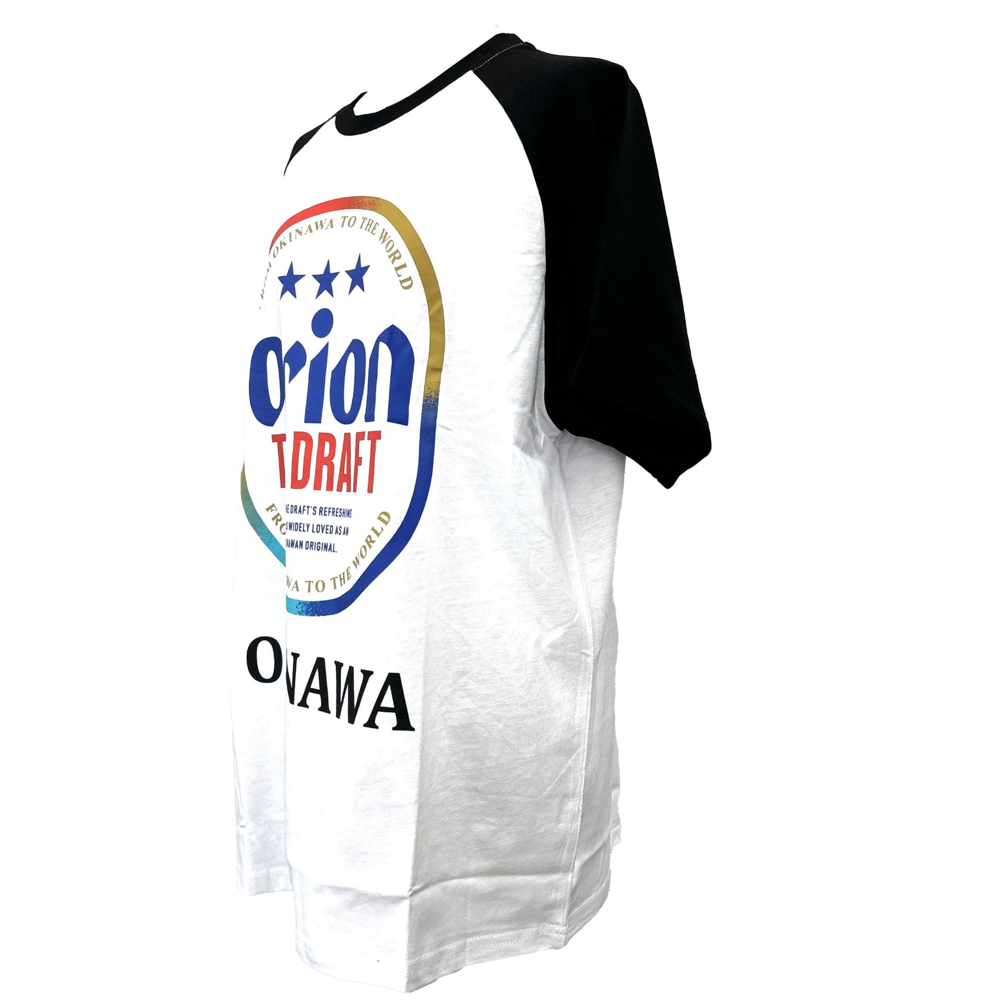 NEW【オリオンビール】Tシャツツートン<白黒> OKINAWAロゴ入り(S/M/L/LL)