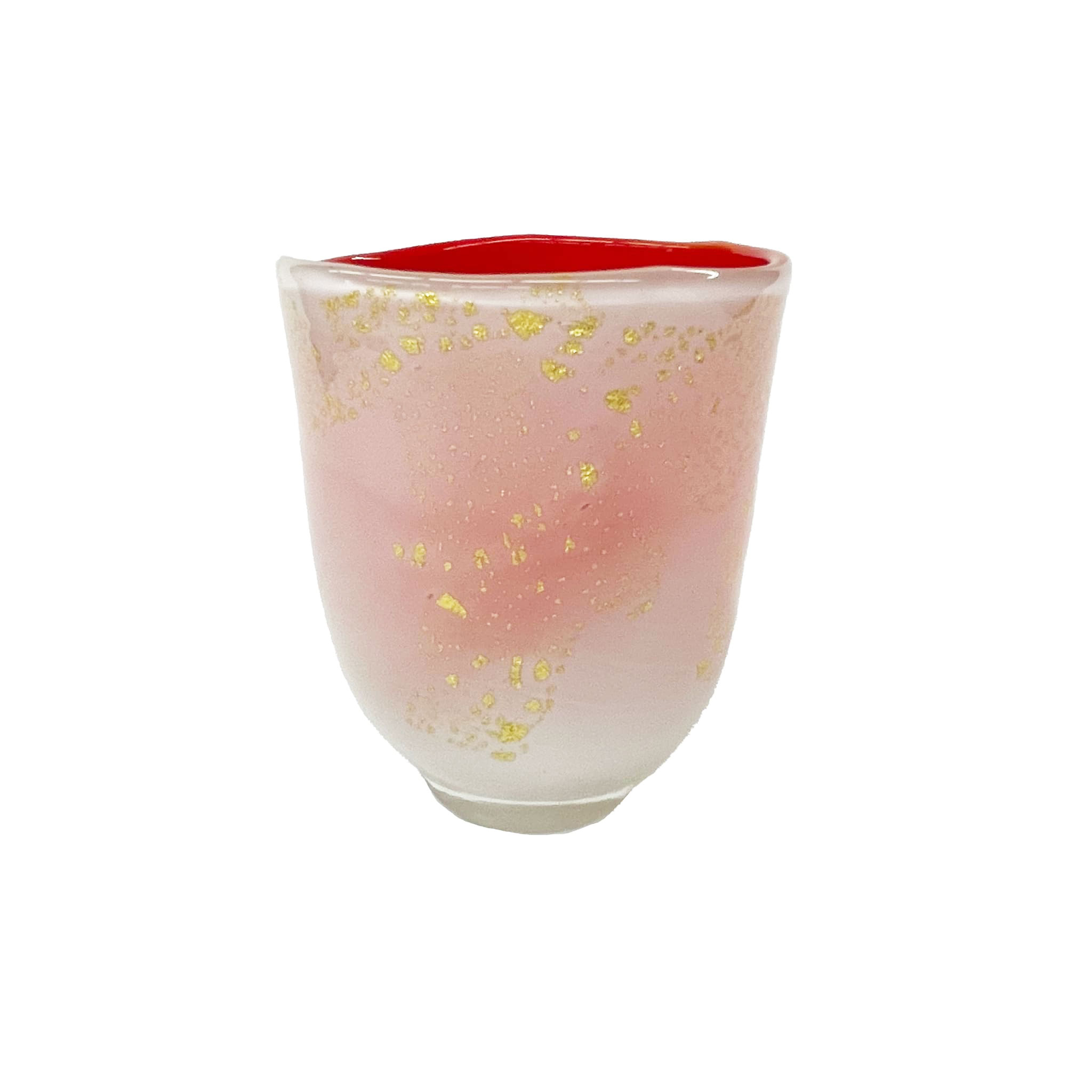 金粉入り ささらグラス(赤)