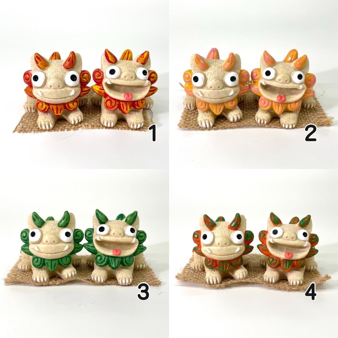 はいさいシーサー正面伏せ(6cm)