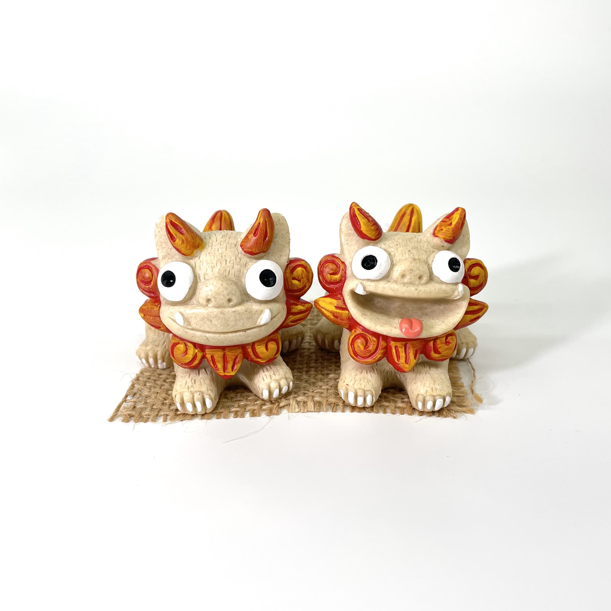 はいさいシーサー正面伏せ(6cm)