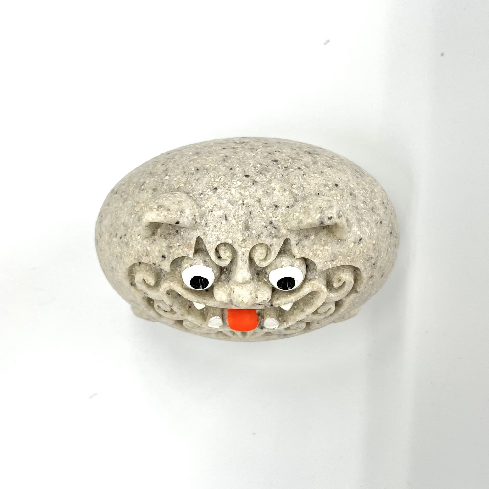 石敢當シーサー石調丸(6cm)