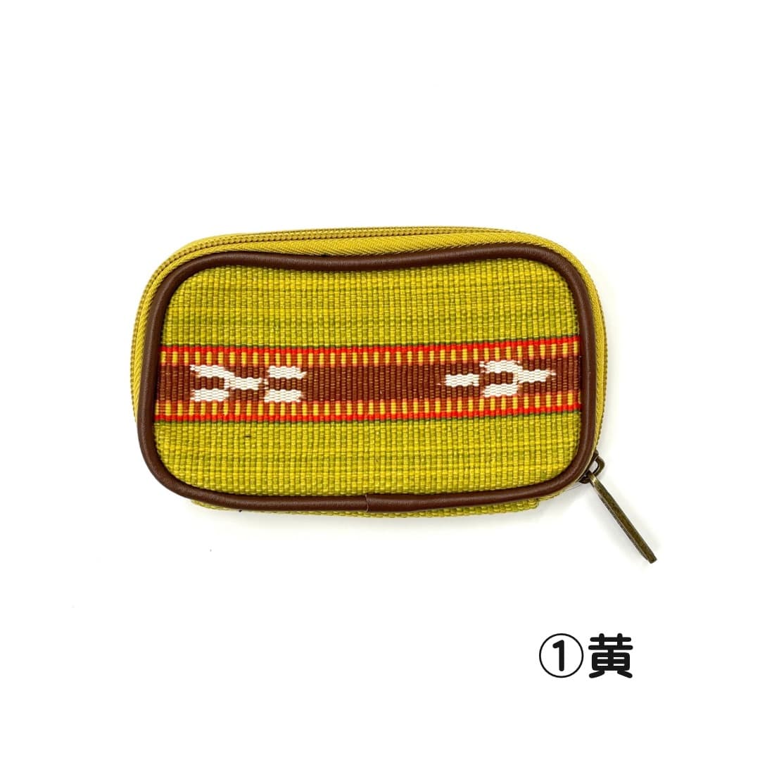 ミンサー織 ファスナーキーケース