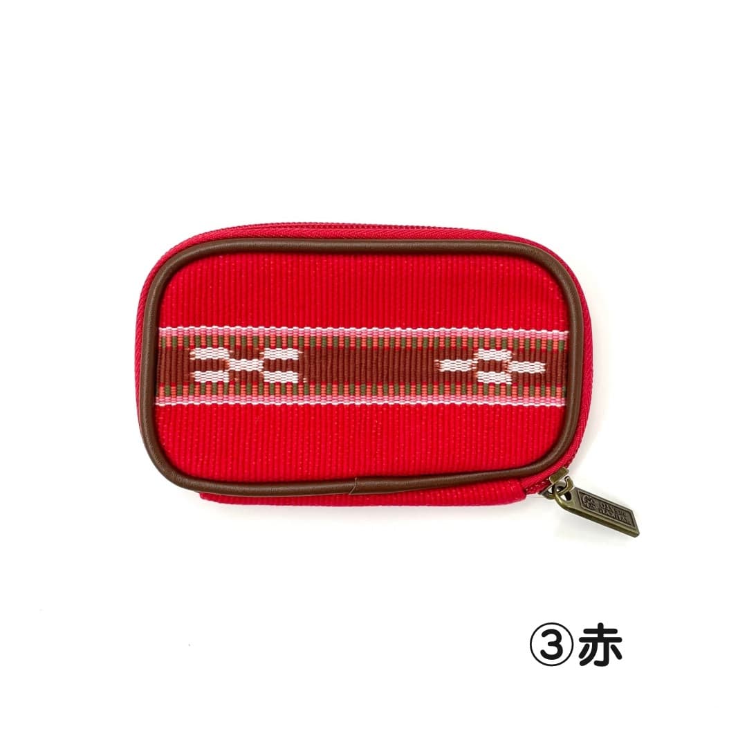ミンサー織 ファスナーキーケース