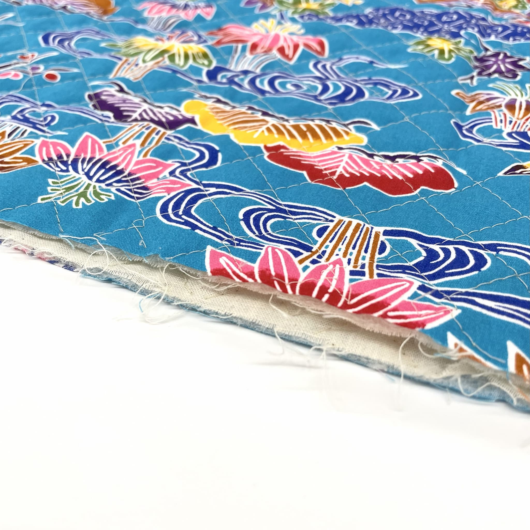 紅型キルト切売/水色