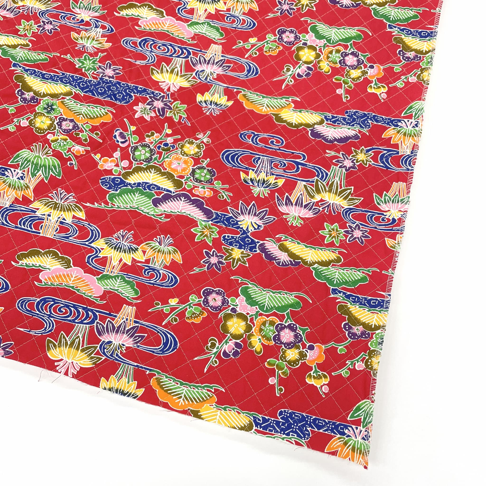 紅型キルト切売/赤色