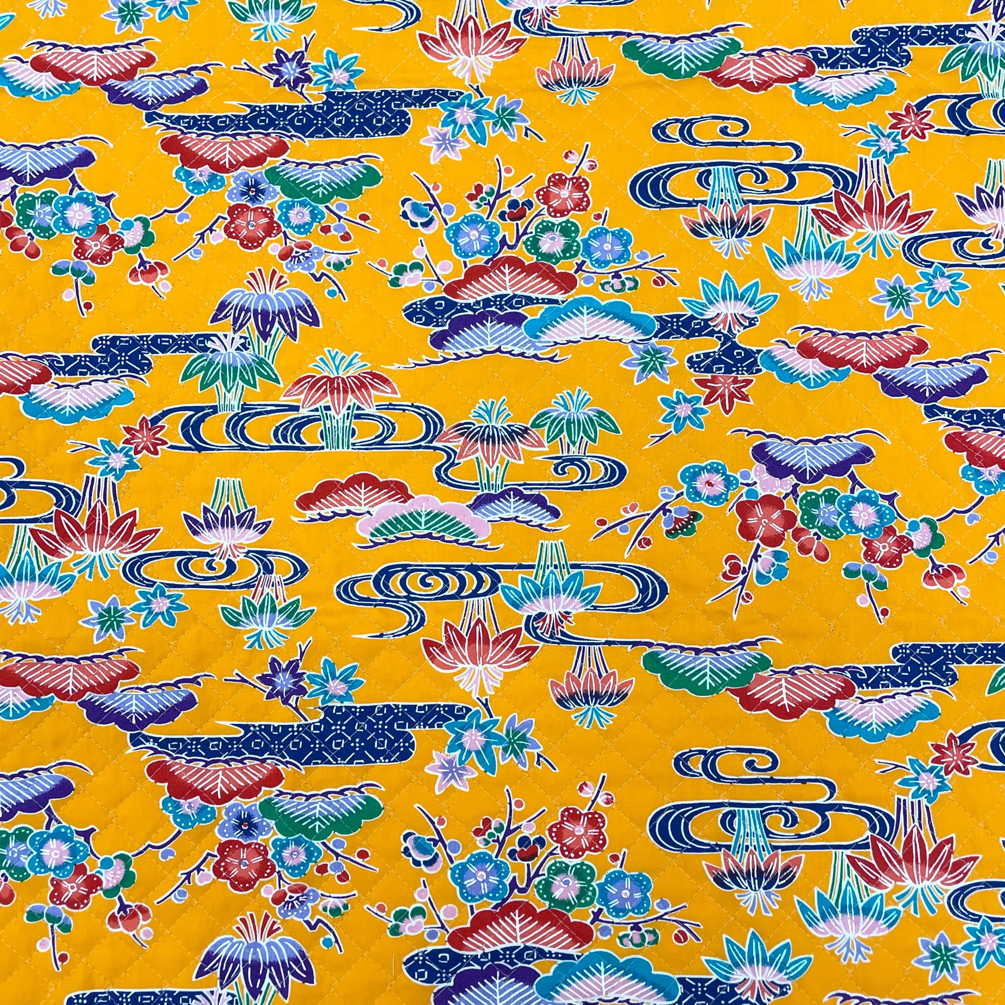 紅型キルト切売/黄色