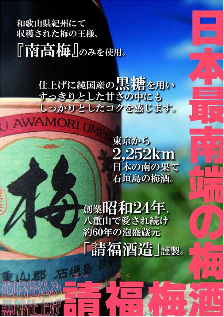 請福梅酒 泡盛仕込み (12度/720ml)