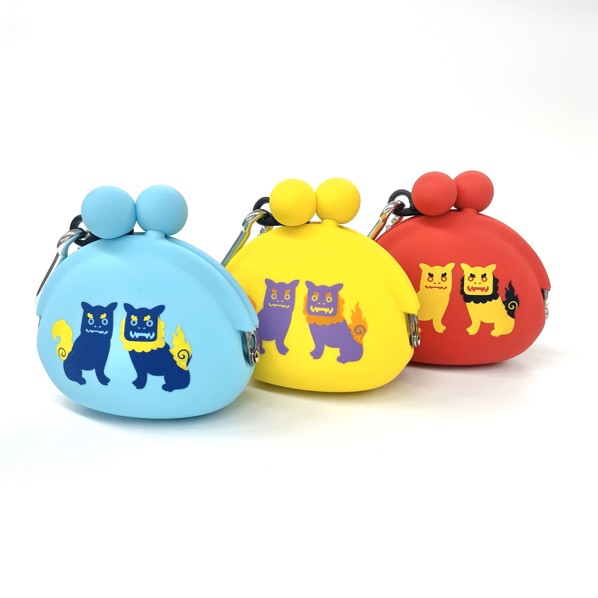 【沖縄限定】POCHIBI シーサー プリントシリコンがまぐち