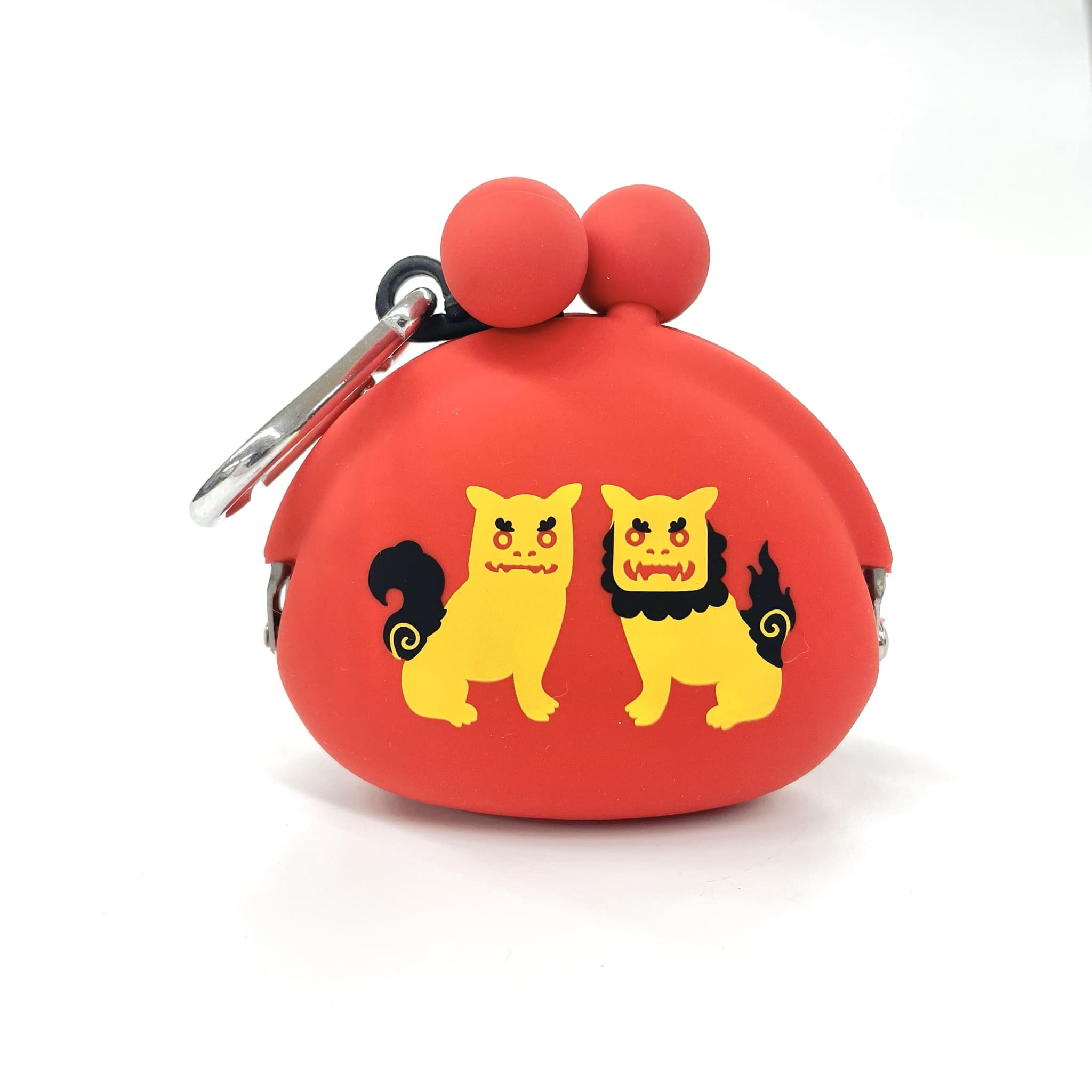 【沖縄限定】POCHIBI シーサー プリントシリコンがまぐち